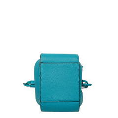ロエベ ハンモック ミニ ハンドバッグ ショルダーバッグ 2WAY 061912 ブルー系 レザー レディース LOEWE 【中古】