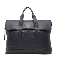 コーチ ハンドバッグ ビジネスバッグ ネイビー レザー レディース COACH 【中古】