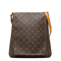 ルイ ヴィトン モノグラム ミュゼット 斜め掛け ショルダーバッグ M51256 ブラウン PVC レザー レディース LOUIS VUITTON 【中古】