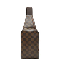ルイ ヴィトン ダミエ ジェロニモス ボディバッグ ウエストバッグ N51994 ブラウン PVC レザー メンズ LOUIS VUITTON 【中古】