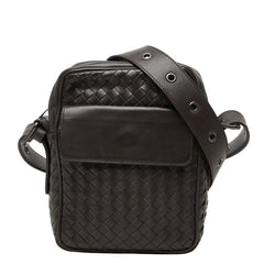 ボッテガヴェネタ イントレチャート ショルダーバッグ 163313 ブラウン レザー レディース BOTTEGAVENETA 【中古】