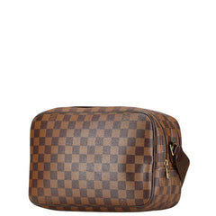 ルイ ヴィトン ダミエ リポーターPM 斜め掛け ショルダーバッグ N45253 ブラウン PVC レザー レディース LOUIS VUITTON 【中古】