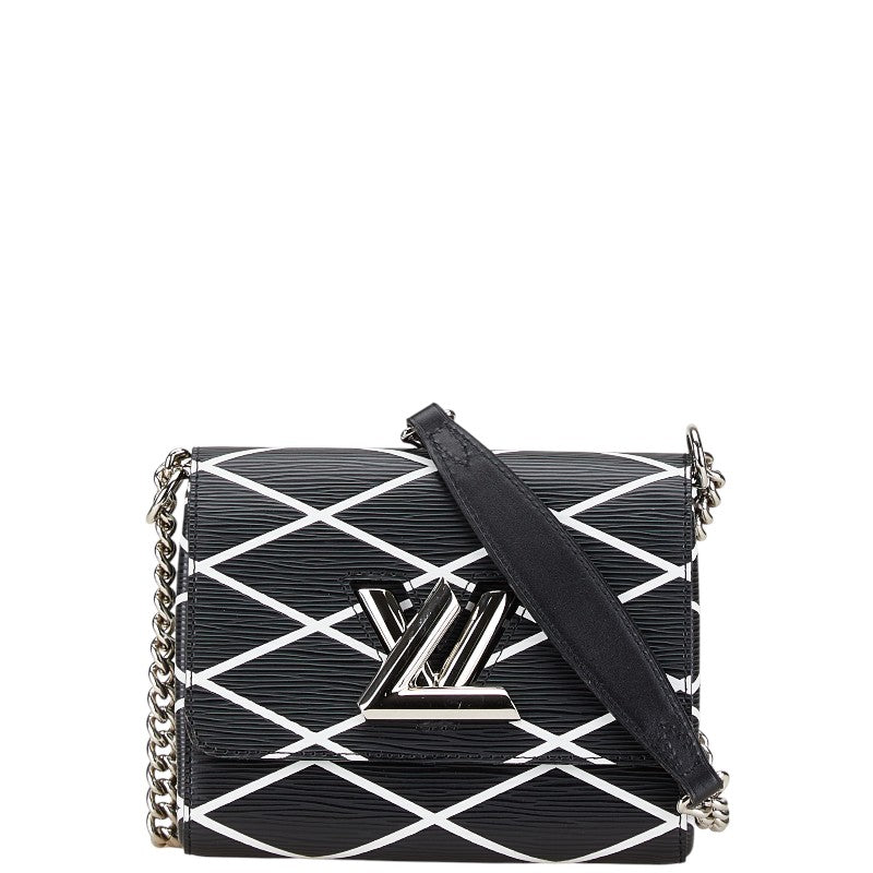 ルイ ヴィトン エピ ツイストPM チェーン ショルダーバッグ M50525 ノワール ブラック ホワイト レザー レディース LOUIS VUITTON 【中古】