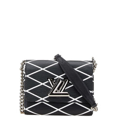 ルイ ヴィトン エピ ツイストPM チェーン ショルダーバッグ M50525 ノワール ブラック ホワイト レザー レディース LOUIS VUITTON 【中古】