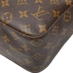 ルイ ヴィトン モノグラム ルーピングGM ショルダーバッグ ハンドバッグ M51145 ブラウン PVC レザー レディース LOUIS VUITTON 【中古】