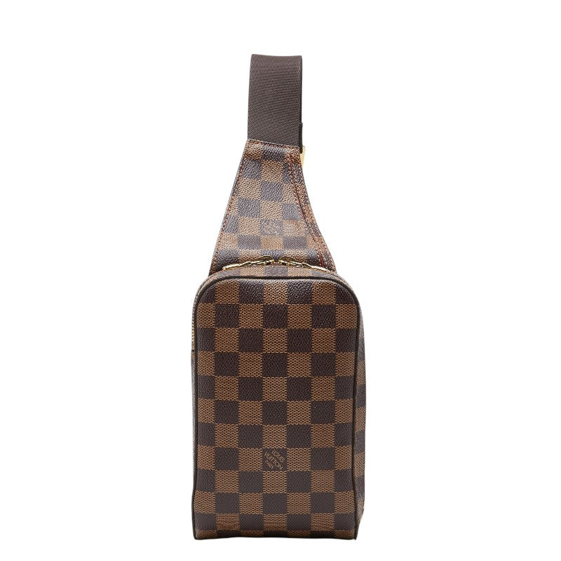 ルイ ヴィトン ダミエ ジェロニモス ボディバッグ ウエストバッグ N51994 ブラウン PVC レザー メンズ LOUIS VUITTON 【中古】