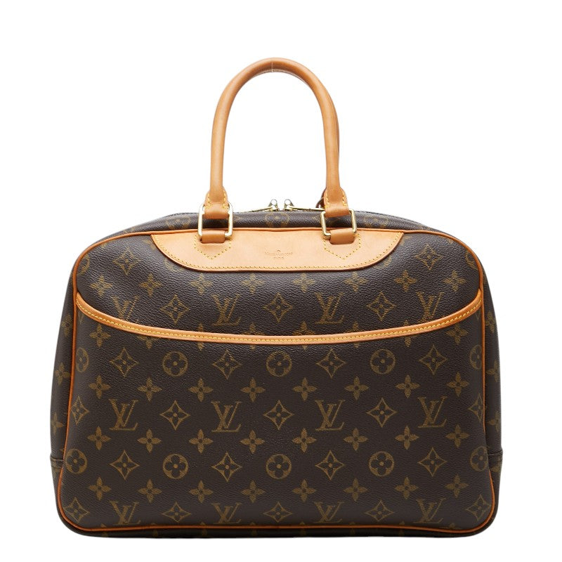 ルイ ヴィトン モノグラム ドーヴィル ハンドバッグ M47270 ブラウン PVC レザー レディース LOUIS VUITTON 【中古】