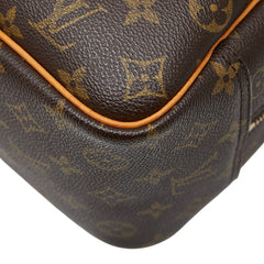 ルイ ヴィトン モノグラム ドーヴィル ハンドバッグ M47270 ブラウン PVC レザー レディース LOUIS VUITTON 【中古】