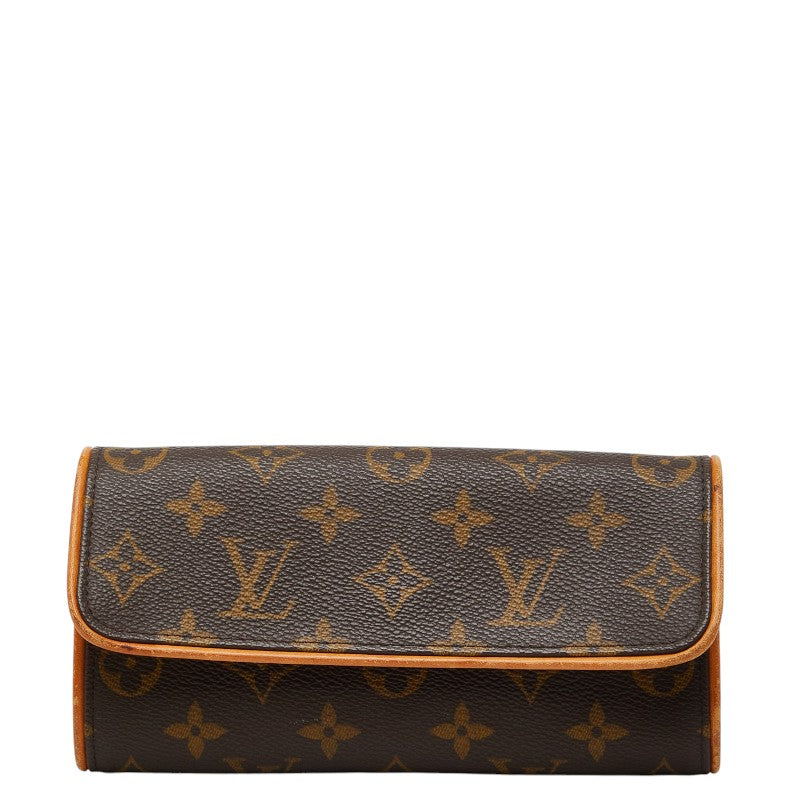 ルイ ヴィトン モノグラム ポシェット ツインPM ポーチ M51854 ブラウン PVC レザー レディース LOUIS VUITTON 【中古】