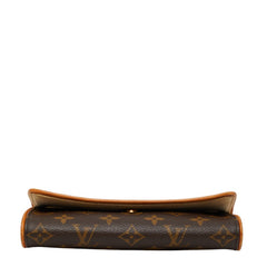 ルイ ヴィトン モノグラム ポシェット ツインPM ポーチ M51854 ブラウン PVC レザー レディース LOUIS VUITTON 【中古】