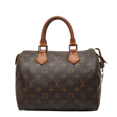 ルイ ヴィトン モノグラム スピーディ25 ミニボストンバッグ ハンドバッグ M41528 ブラウン PVC レザー レディース LOUIS VUITTON 【中古】