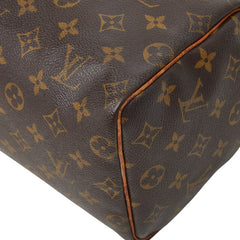 ルイ ヴィトン モノグラム スピーディ25 ミニボストンバッグ ハンドバッグ M41528 ブラウン PVC レザー レディース LOUIS VUITTON 【中古】