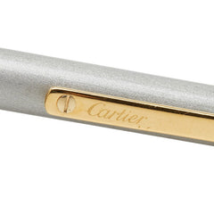 カルティエ サントス ドゥ カルティエ ツイスト 回転式 ボールペン COST0046 ゴールド シルバー メッキ レディース CARTIER 【中古】