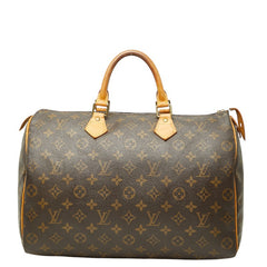ルイ ヴィトン モノグラム スピーディ35 ハンドバッグ ボストンバッグ M41524 ブラウン PVC レザー レディース LOUIS VUITTON 【中古】