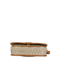 ディオール ハニカム ショルダーバッグ ベージュ ブラウン キャンバス レザー レディース Dior 【中古】