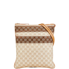 ロエベ アナグラム ショルダーバッグ 290605 ベージュ ブラウン キャンバス レザー レディース LOEWE 【中古】