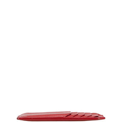 サンローラン カードケース レッド レザー レディース SAINT LAURENT 【中古】