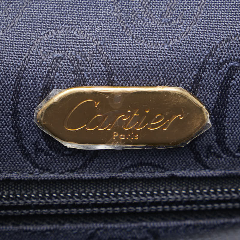 カルティエ サファイア ショルダーバッグ ブラック レザー レディース CARTIER 【中古】