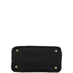プラダ カナパ 三角ロゴプレート ハンドバッグ ショルダーバッグ 2WAY ブラック キャンバス レディース PRADA 【中古】