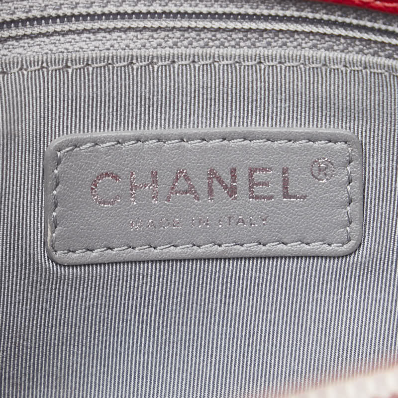 シャネル マトラッセ ココマーク チェーン ショルダーバッグ ハンドバッグ レッド キャビアスキン レディース CHANEL 【中古】
