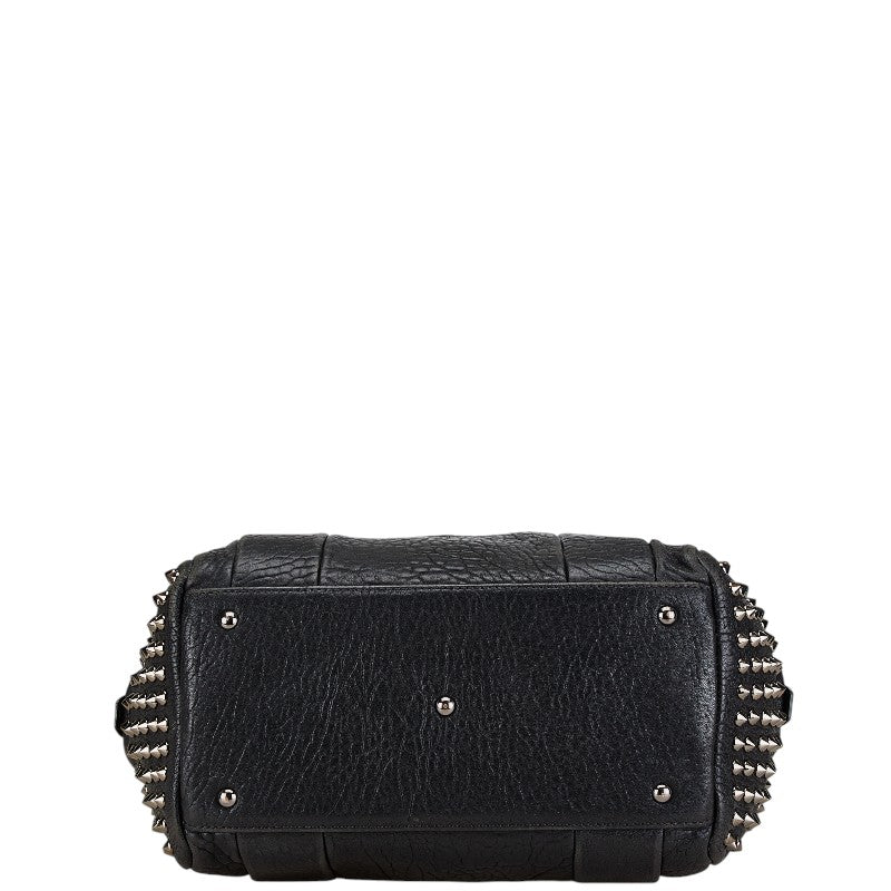 エム シー エム スタッズ ハンドバッグ ショルダーバッグ 2WAY ブラック レザー レディース MCM 【中古】