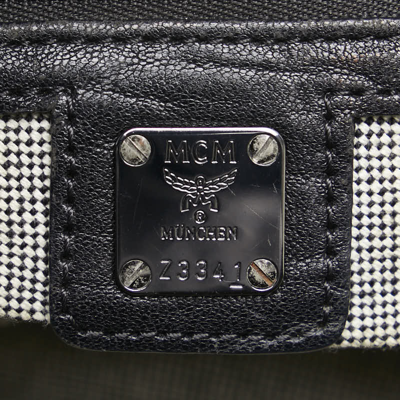 エム シー エム スタッズ ハンドバッグ ショルダーバッグ 2WAY ブラック レザー レディース MCM 【中古】