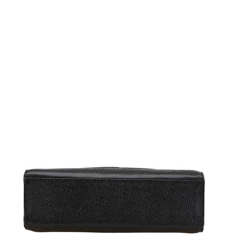 シャネル ココマーク チェーン ショルダーバッグ トートバッグ ブラック キャビアスキン レディース CHANEL 【中古】