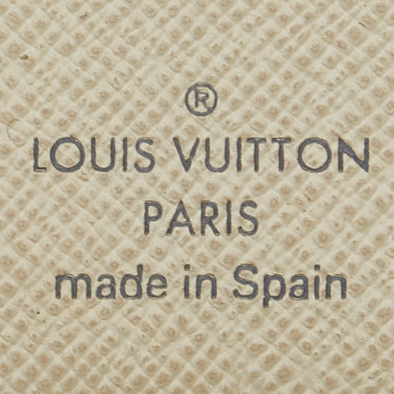 ルイ ヴィトン ダミエ アズール ポルトフォイユ アンソリット 長財布 N63072 ホワイト レザー レディース LOUIS VUITTON 【中古】