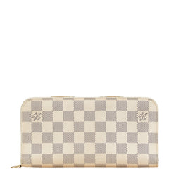 ルイ ヴィトン ダミエ アズール ポルトフォイユ アンソリット 長財布 N63072 ホワイト レザー レディース LOUIS VUITTON 【中古】