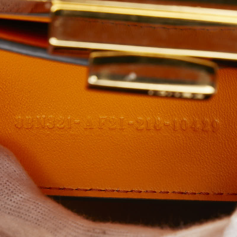 フェンディ ピーカブー アイシーユー ミディアム ハンドバッグ 8BN321 オレンジ レザー レディース FENDI 【中古】