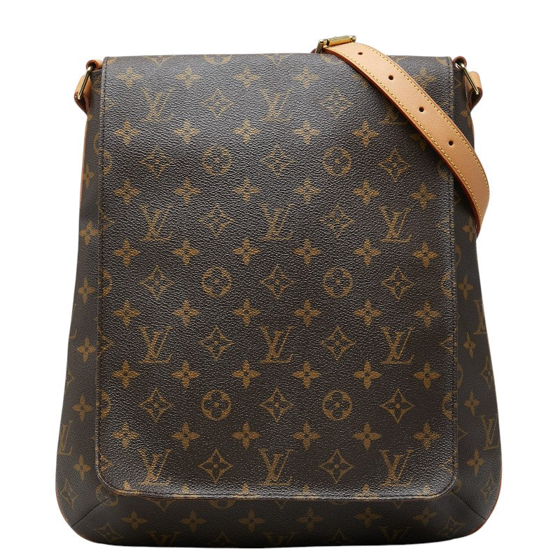 ルイ ヴィトン モノグラム ミュゼット 斜め掛け ショルダーバッグ M51256 ブラウン PVC レザー レディース LOUIS VUITTON 【中古】
