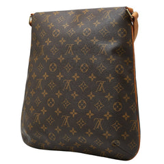 ルイ ヴィトン モノグラム ミュゼット 斜め掛け ショルダーバッグ M51256 ブラウン PVC レザー レディース LOUIS VUITTON 【中古】