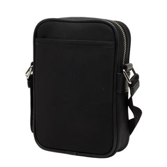 バーバリー ロゴ パディ 斜め掛け ショルダーバッグ ブラック ナイロン レザー レディース BURBERRY 【中古】