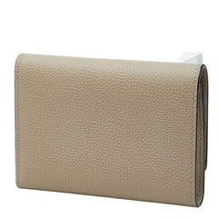 ロエベ アナグラム 三つ折り財布 ベージュ系 レザー レディース LOEWE 【中古】