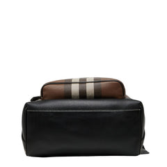 バーバリー ノバチェック リュック バックパック ブラウン系 PVC レザー レディース BURBERRY 【中古】