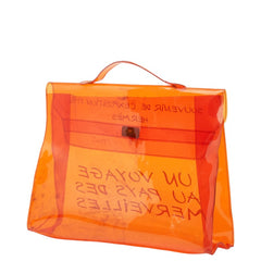 エルメス ビニールケリー トートバッグ オレンジ ゴールド金具 ビニール レディース HERMES 【中古】