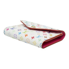 ルイ ヴィトン LV×TM モノグラム マルチカラー ポルトフォイユ ヴィクトリーヌ 二つ折り財布 M28387 ホワイト PVC レディース LOUIS VUITTON 【中古】