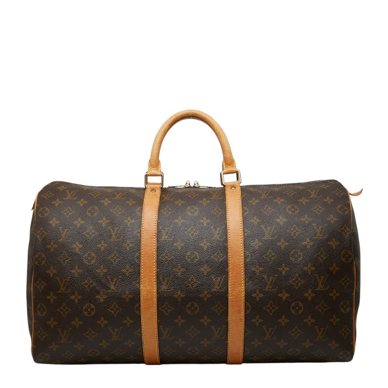 ルイ ヴィトン モノグラム キーポル50 ボストンバッグ トラベルバッグ M41426 ブラウン PVC レザー レディース LOUIS VUITTON 【中古】