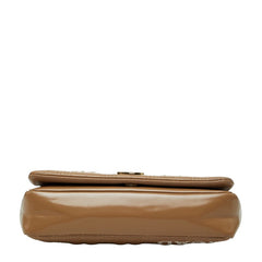 バーバリー TB スモール ローラ キルティング チェーン ショルダーバッグ ベージュ レザー レディース BURBERRY 【中古】