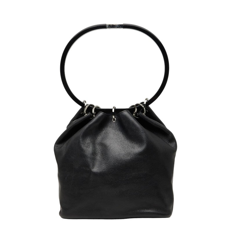 グッチ ヴィンテージ ハンドバッグ ショルダーバッグ 001 3750 ブラック レザー レディース GUCCI 【中古】