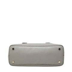 ケイトスペード ロゴ ミニ ハンバーグ ショルダーバッグ 斜めかけ 2WAY グレー レザー レディース Kate Spade 【中古】