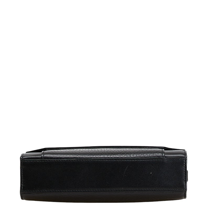 バーバリー 斜め掛け ショルダーバッグ ブラック レザー レディース BURBERRY 【中古】