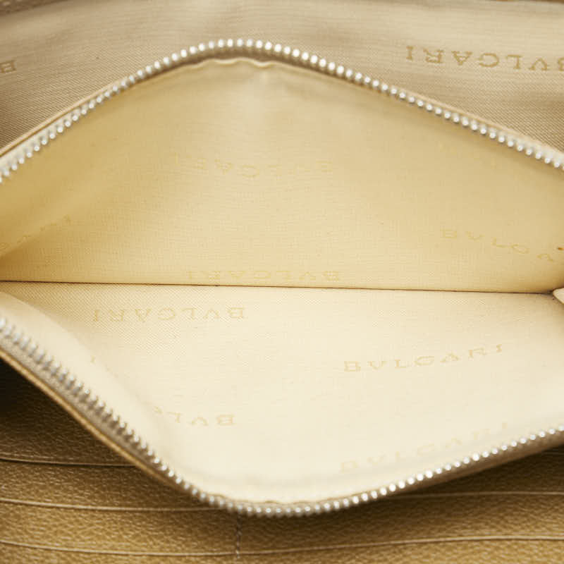 ブルガリ ミレリゲ 長財布 ホワイト レザー レディース BVLGARI 【中古】