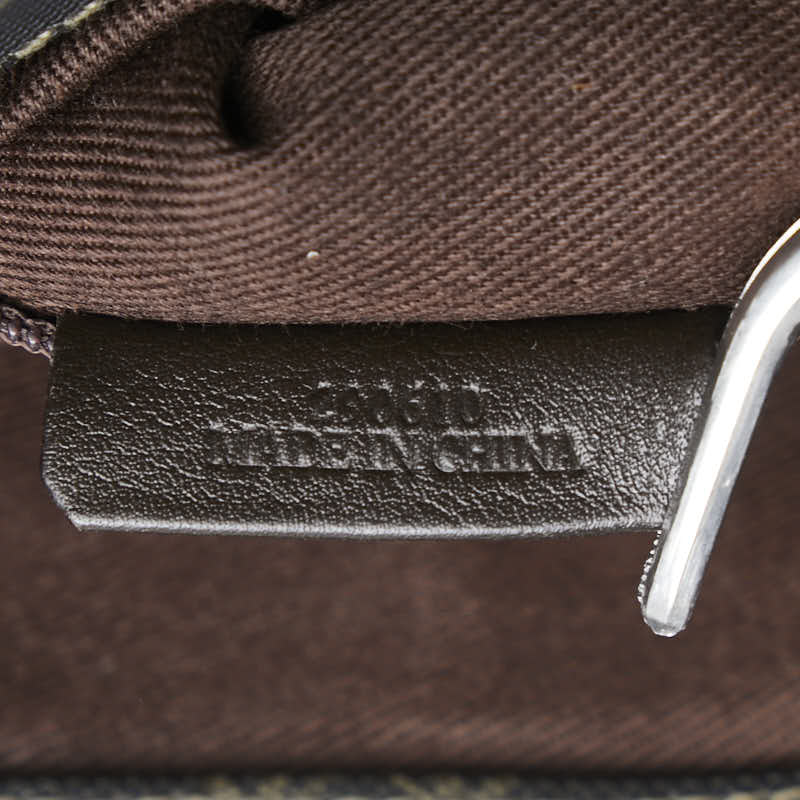ロエベ アナグラム トートバッグ ブラウン PVC レザー レディース LOEWE 【中古】