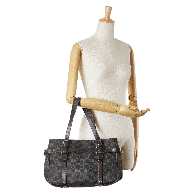 ロエベ アナグラム トートバッグ ブラウン PVC レザー レディース LOEWE 【中古】