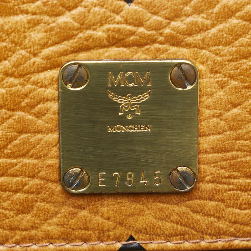 エム シー エム ヴィセトス ロゴグラム チェーン ショルダーグ ハンドバッグ 2WAY ブラウン PVC レディース MCM 【中古】