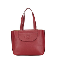 トッズ FLORIDA フロリダ ミディアム トートバッグ ショッピングバッグ レッド レザー レディース TOD’S 【中古】