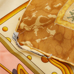 エルメス カレ90 GLORIA SOLI 栄光の日 スカーフ イエロー マルチカラー シルク レディース HERMES 【中古】