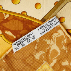 エルメス カレ90 GLORIA SOLI 栄光の日 スカーフ イエロー マルチカラー シルク レディース HERMES 【中古】