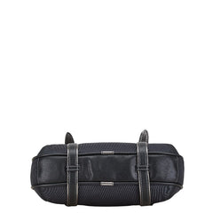 ロエベ アナグラム ハンドバッグ ブラック キャンバス レザー レディース LOEWE 【中古】